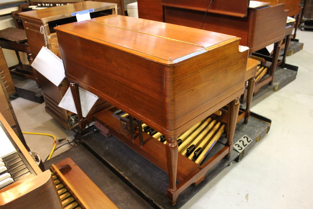 322 is a 1961/62 Hammond B-3 in a walnut finish that had only one previous owner and is in mint condition. Serial #86230
