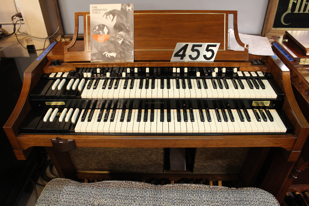#455 is a Hammond A-100 in a walnut finish. Serial #9647
