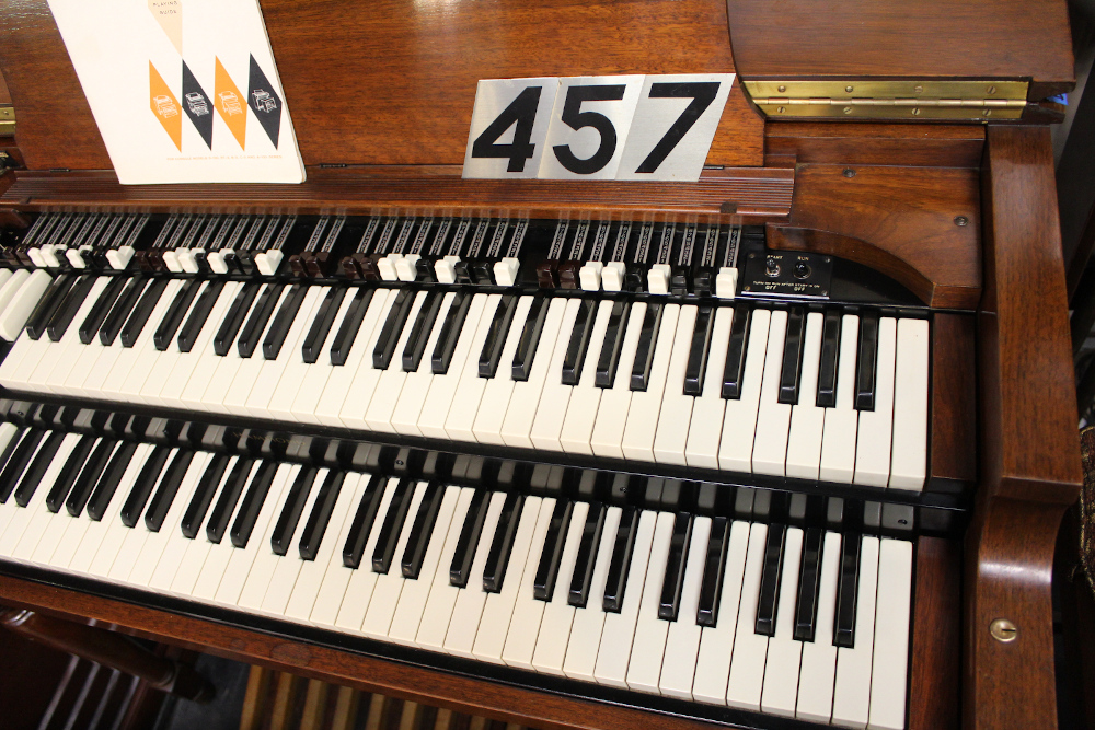 457 is a Hammond BV in excellent condition. While it may not be exactly like a B-3, it can still look and sound as amazing as one! Serial #21321