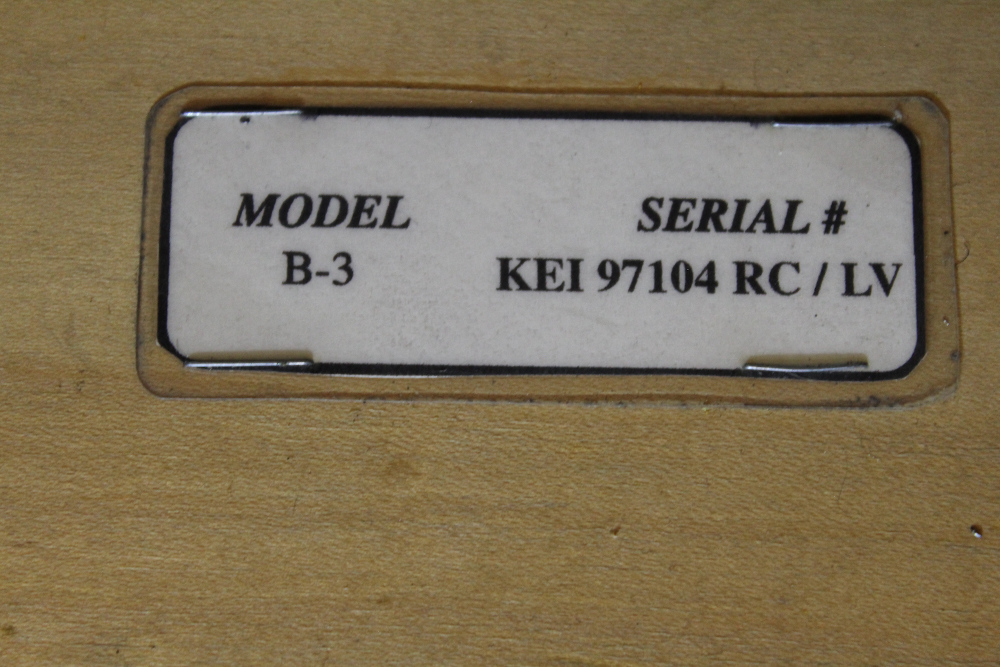 475 is a 1967 Hammond B-3 in a custom ebony finish, paried with two matching Leslies! 
