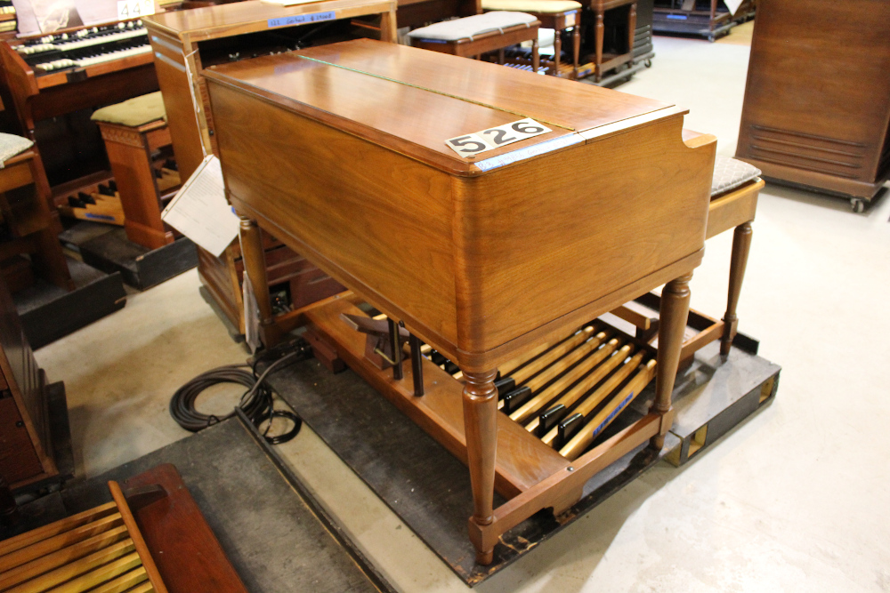 526 is a 1968 Hammond B-3 in a walnut finish. Serial #99856