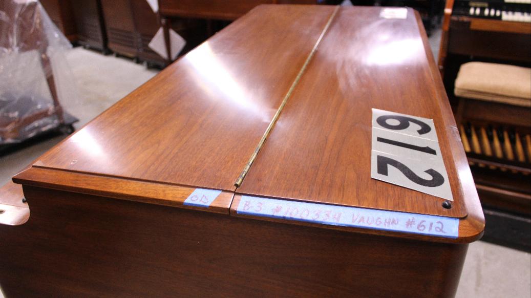612 is a 1968 Hammond B3 in a walnut finish.  Serial #100334