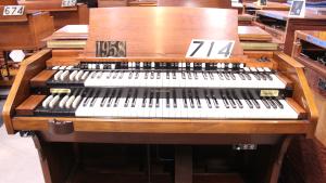 714 is a 1958 Hammond C3 in a Walnut finish for sale!